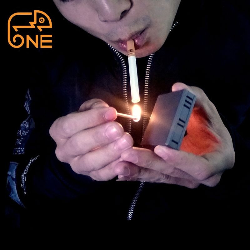 钛合金火柴盒金属点烟高档可换擦皮创意夜光私人火柴