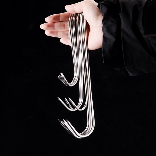 不锈钢挂肉鸭猪烤鸡香肠肉钩尖钩加粗厨房钩子挂钩