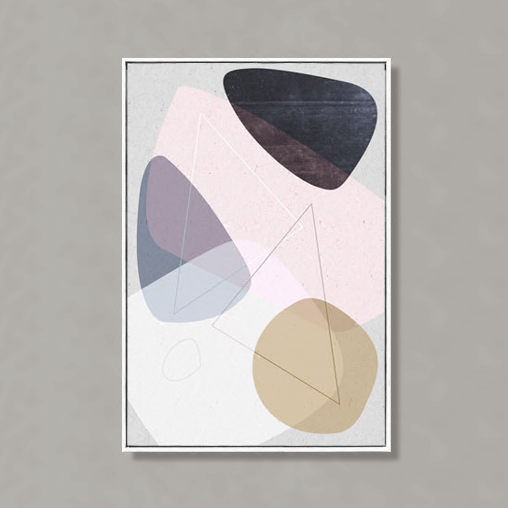 简约现代墙画北欧风格抽象装饰画几何图案色彩碰客厅背景三联挂画-图4