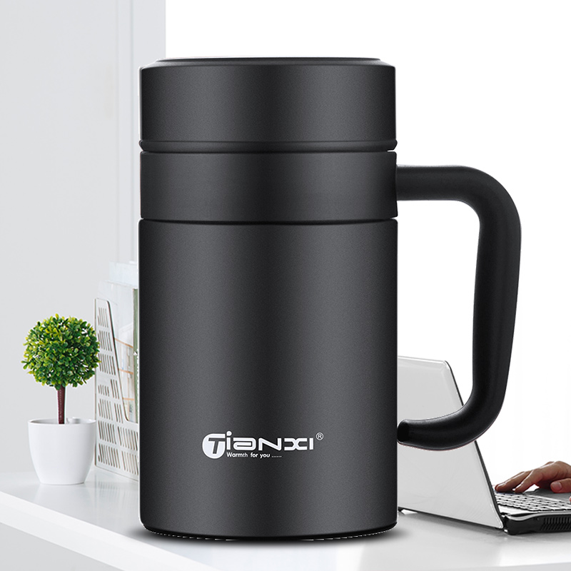 天喜tianxi保温杯水杯男士茶杯真空不锈不锈钢钢带保温杯