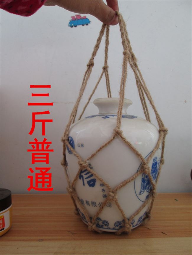 酒坛麻绳网袋网兜绳子编织坛子手提包裹袋