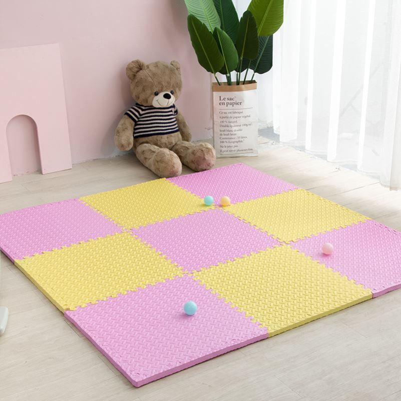 纯色拼接客厅铺地板婴儿夏季软垫泡沫地垫60x60防滑垫接地垫垫子