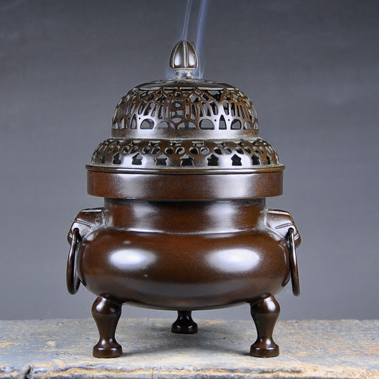 香炉五福帝王姑苏王明宣德炉盘香篆证书结缘香薰炉