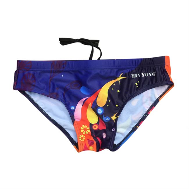 泳裤性感三角游泳男士青年低腰时尚数码印花男士泳衣