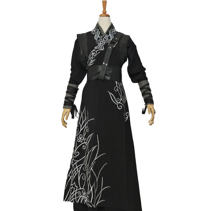 楚乔传同款古装赵丽颖武侠风汉服女绑袖古风黑色中国民族服装