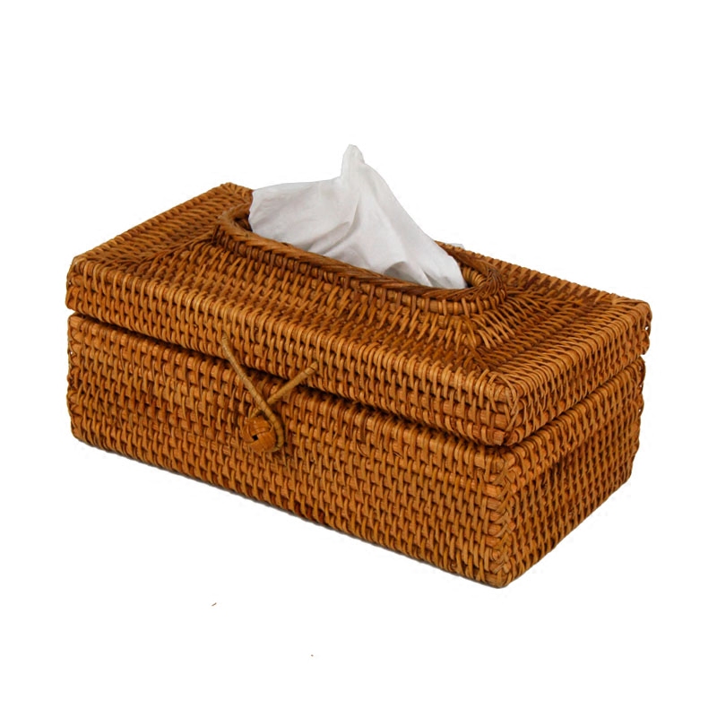 藤编手工纸巾盒抽纸盒餐巾餐巾纸纸包装整理客厅纸巾盒