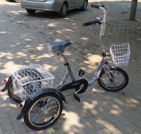 中老年成人人力自行车代步车用脚蹬小型老人买菜三轮车