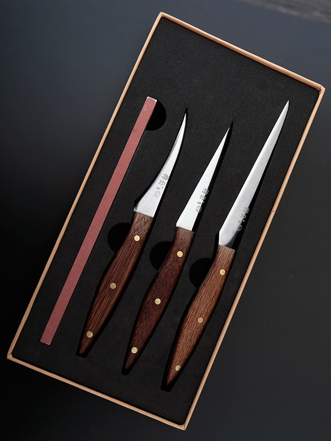厨房雕刻刻刀三件套装专业厨师食品水果拼盘厨房雕刻刀