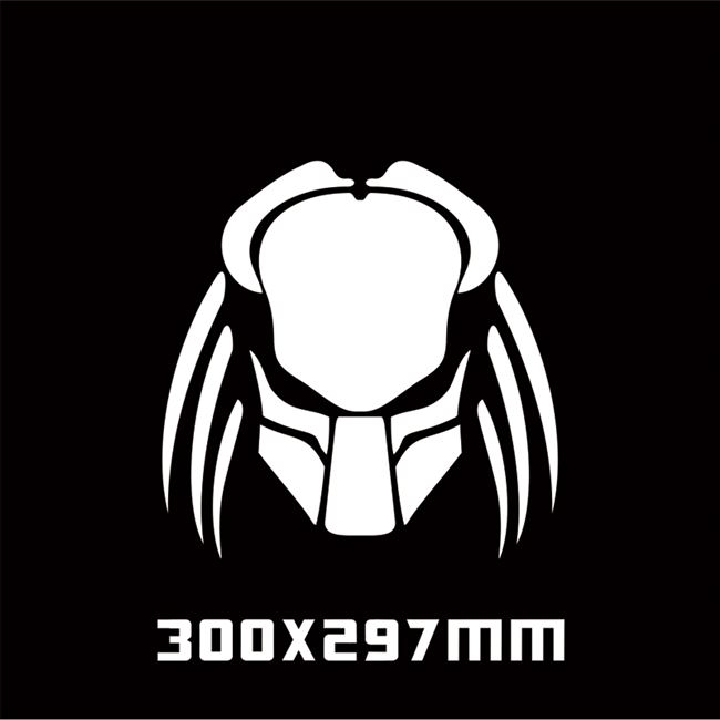 铁血战士predator头像标志反光贴纸网红油箱电动汽车装饰贴