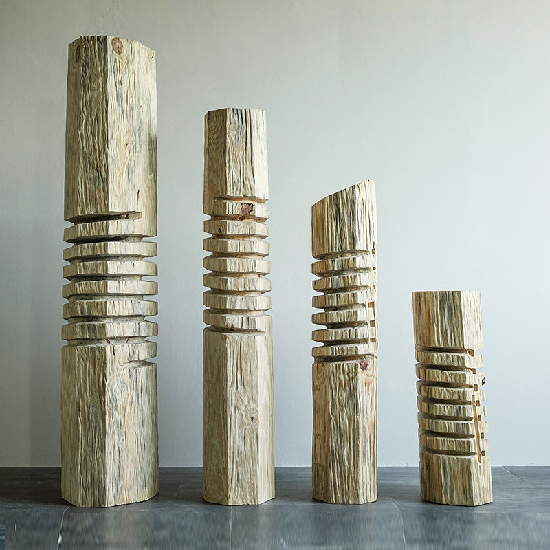 大型木桩雕塑雕塑艺术艺术品酒店大堂会所大厅户外摆件