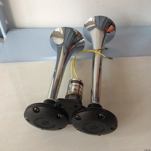 货车气喇叭24v超响12v高音汽笛喇叭双管爆响大巴鸣笛卡车气喇叭