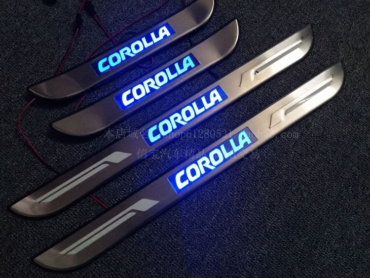 卡罗拉0718款新卡带灯门槛led迎宾踏板雷凌门灯车身