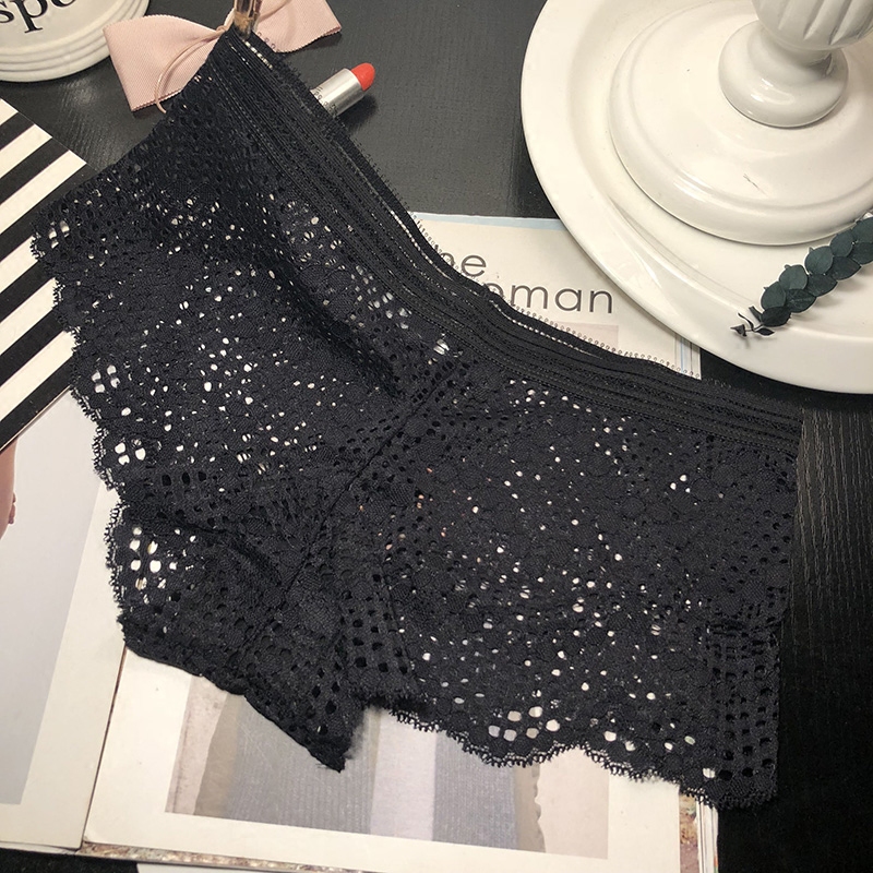 蕾丝平角性感透视内裤女士柔软平角裤