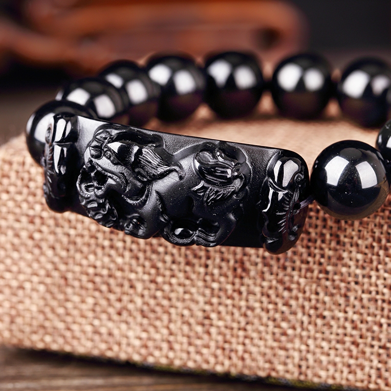 正品石麒麟手链佛珠手串辟邪霸气个性潮人百搭手链