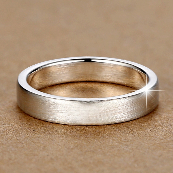 4mm潮流刻字指环礼物生日个性简约银饰男生戒指