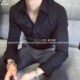Thin section long-sleeved shirt men's British business slim shirt Korean version of the solid color youth non-iron long-sleeved shirt trendy men Thin section long-sleeved shirt men's British business slim shirt Korean version of the solid color youth non-iron long-sleeved shirt trendy men