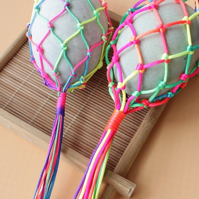 端午小孩鸡蛋网鸭蛋兜蛋袋幼儿园小朋友辟邪五彩色鹅蛋网兜鸡蛋袋