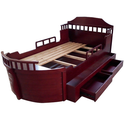 七彩精灵儿童家具实木海盗床船系列儿童床创意男孩家具儿童床定制