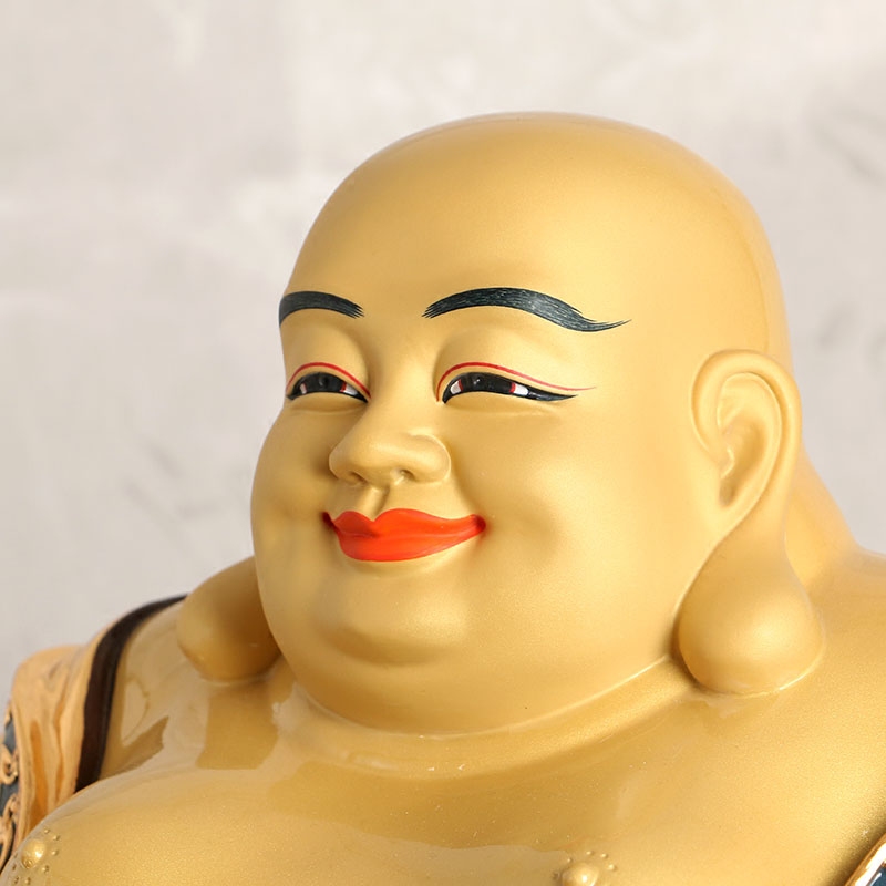 宝成弥勒笑佛佛像供奉客厅佛堂摆件成佛大肚摆件