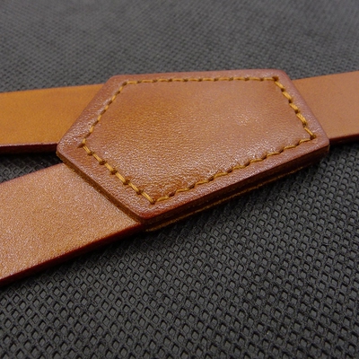 头层皮背带男女复古真皮吊带古铜三夹可调节肩带树膏植鞣皮吊裤带