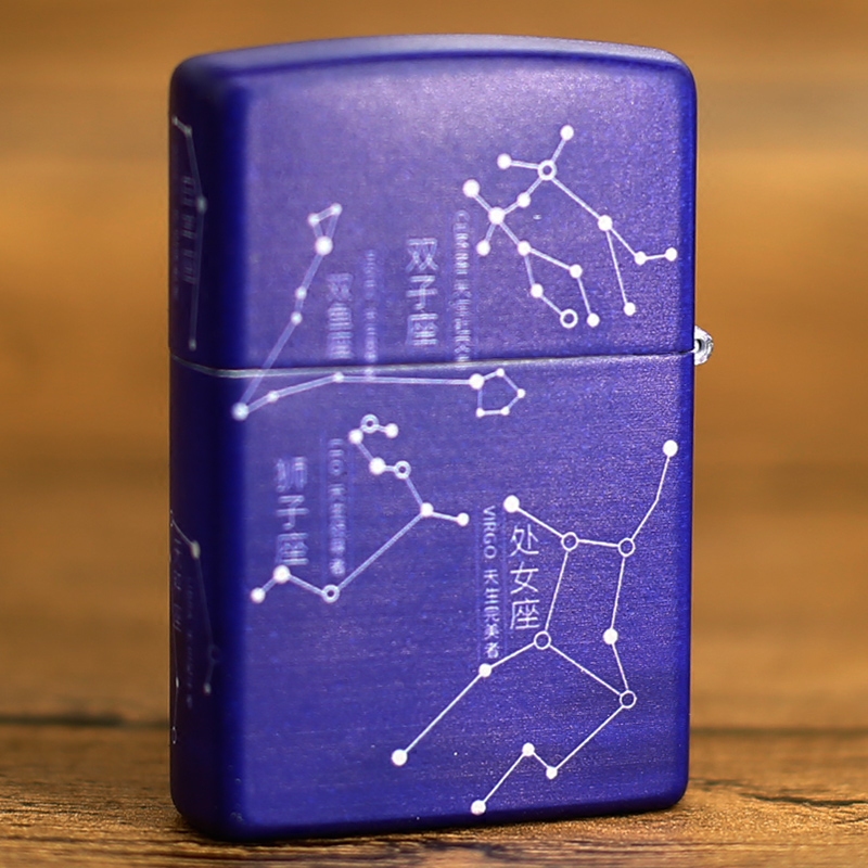 zippo打火机彩印十二星座美国原装正版zppo防风个性zippo