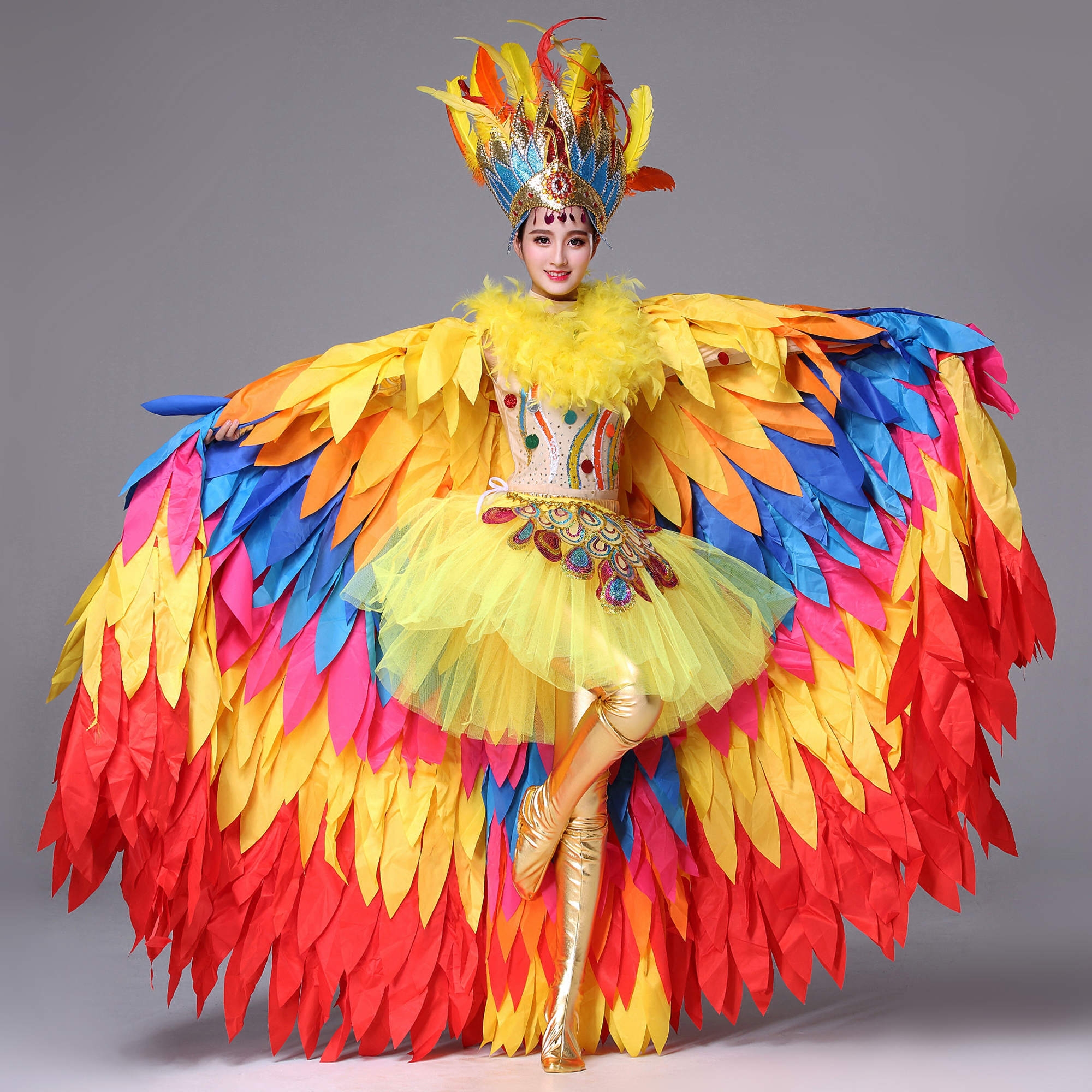 服装舞蹈阿幸开场舞服大型太阳鸟现代舞舞台演出民族服装