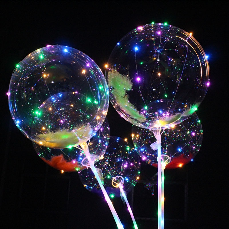 ins网红气球带灯发光彩灯led灯网红气球现售产品