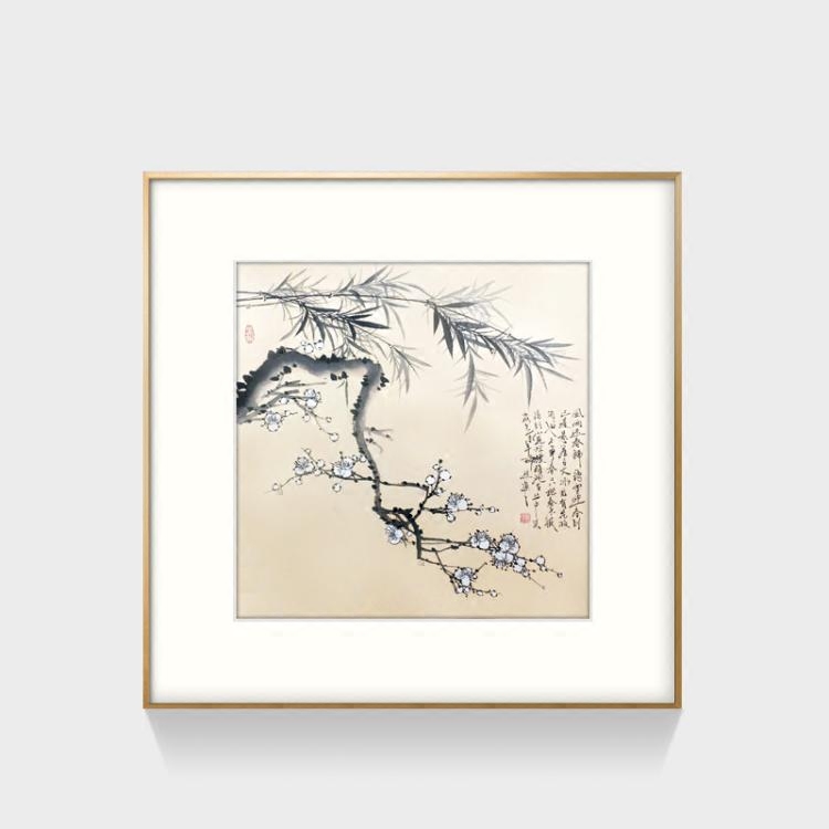 手工国画真迹字画客厅仿古水墨黑白写意竹子国画