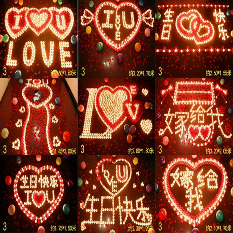 电子蜡烛浪漫创意玫瑰爱心形蜡烛蜡烛莱喜蜡艺节庆商城