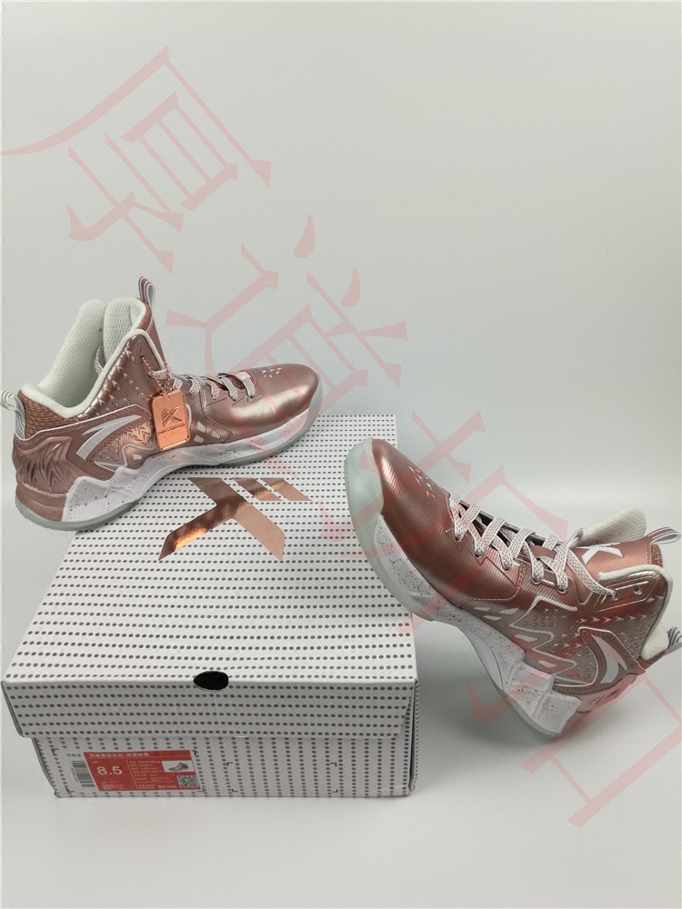 安踏金限量男鞋运动版缓限量二代玫瑰kt2猎鹰篮球鞋