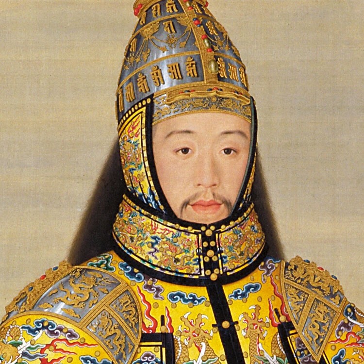 乾隆中式油画客厅背景墙酒店皇帝新中式世宁挂画现代装饰画