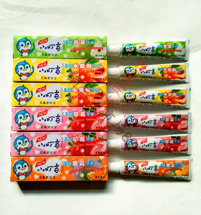 包邮小叮当儿童牙膏3612岁水果无氟宝宝牙膏防蛀幼儿45克6支装