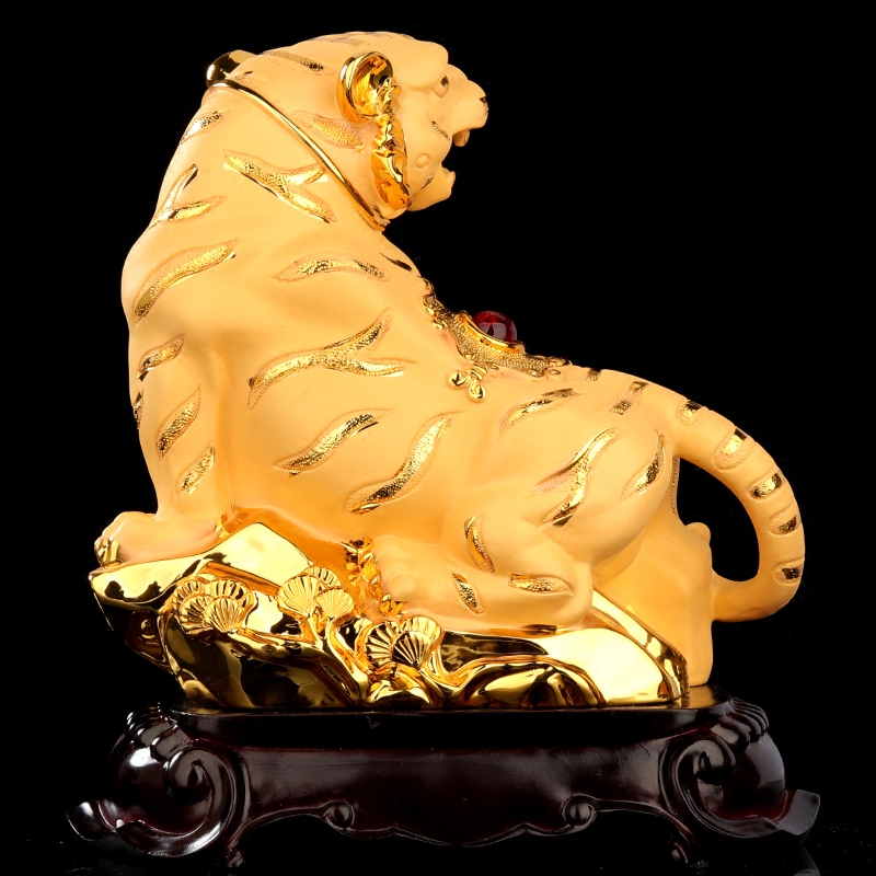 生肖摆件虎形摆设虎型老虎猛虎吉祥物虎山得富摆件