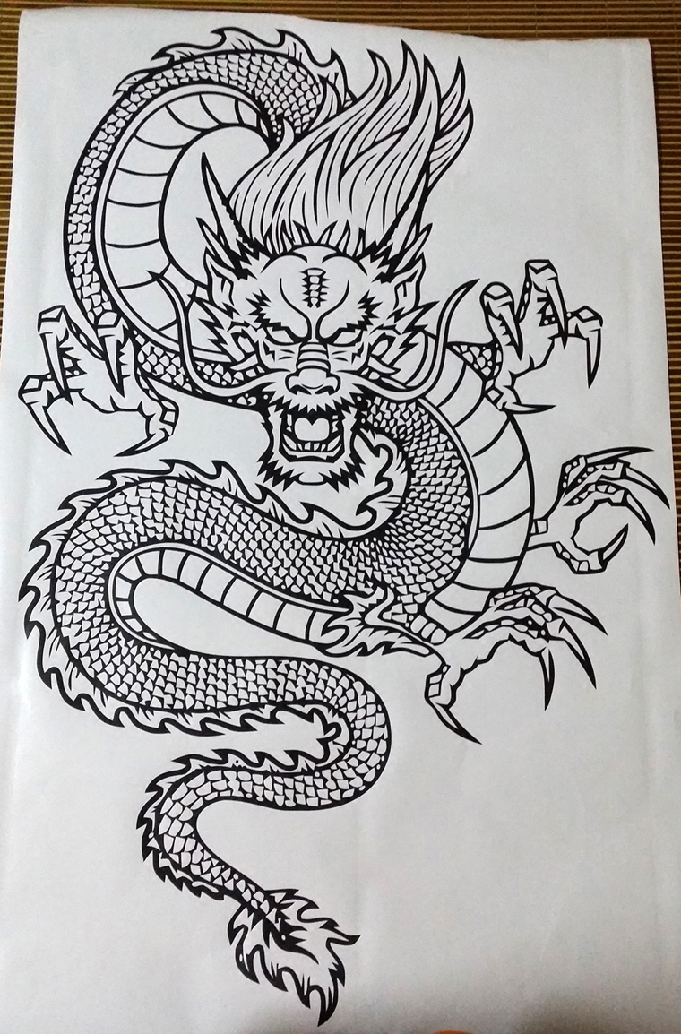 中国龙经典墙贴凤凰贴画玄关风水装饰画客厅家居墙贴