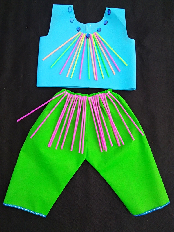 万圣节儿童环保时装秀幼儿园亲子走秀演出服无纺布diy儿童演出服