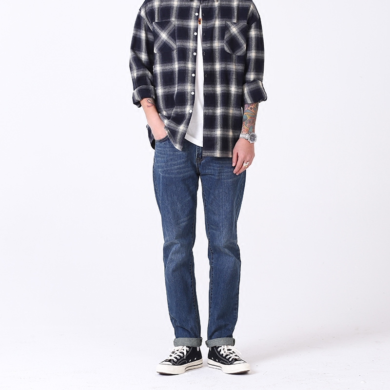 toughleaf2018轻潮日洗水直筒宽松休闲休闲裤裤子街头牛仔裤