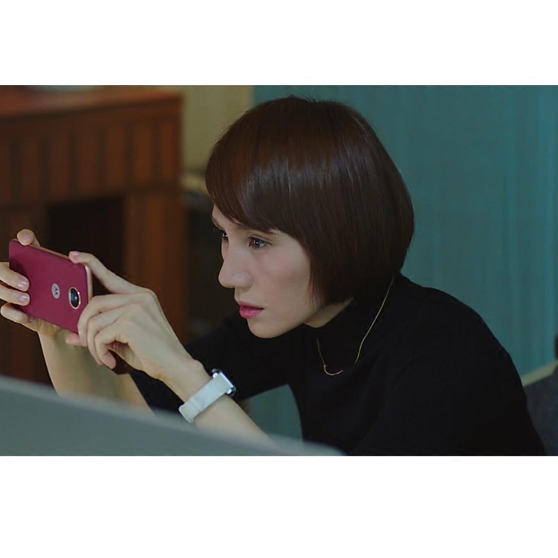 我的半生同款唐晶袁泉五分中袖半高高领薄款毛针织衫