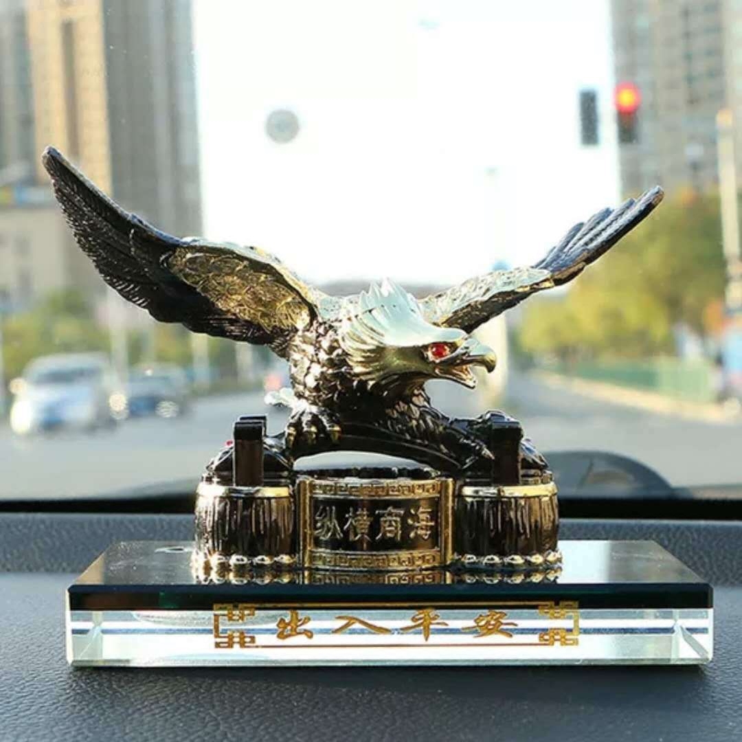新品汽车车载香水摆件高档合金雄鹰大鹏展翅摆件