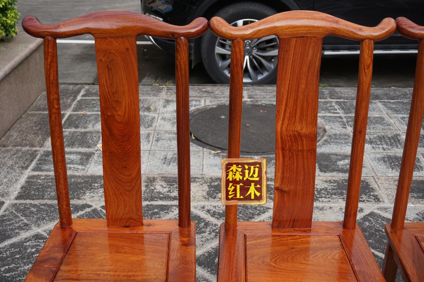 缅甸花梨红木圆桌大果紫檀实木原木餐桌面板红木餐桌