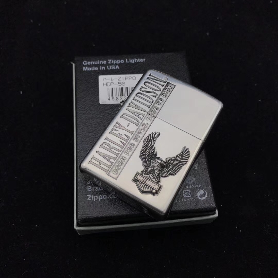 zippo防风打火机正品日版哈雷小立鹰标hdp50烫金zippo