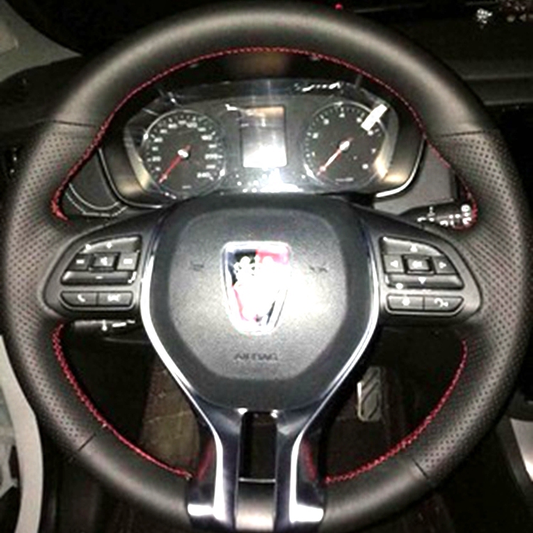 全包真皮手缝方向盘适用于荣威350srx5内饰改装方向盘套