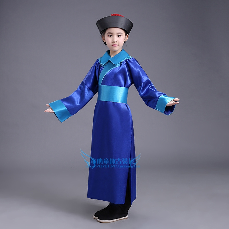 服装官服六一儿童古装清朝太监总管服侍侍卫儿童演出服