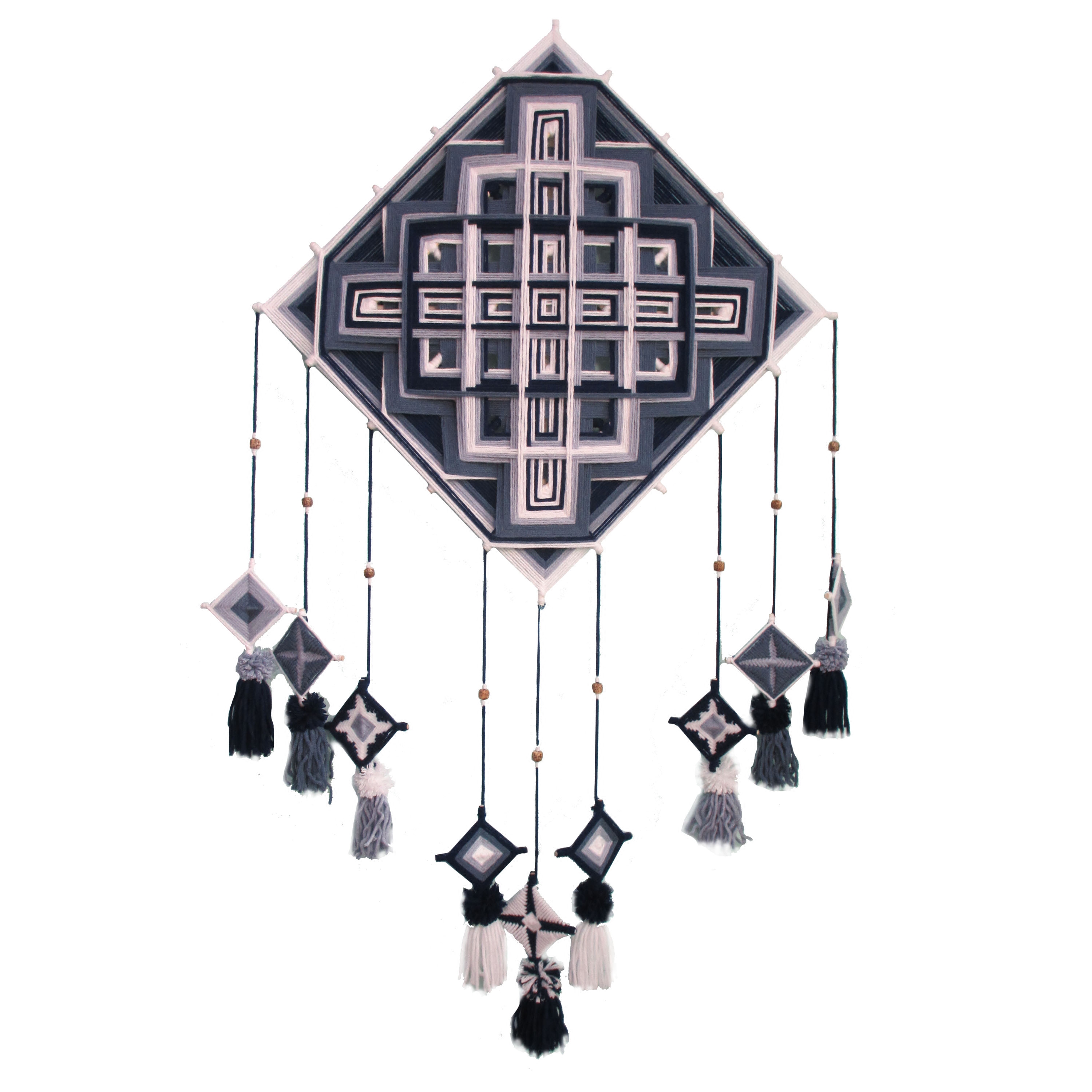 蓝染丨绕线曼达拉上帝之眼创意礼物乔迁地中海壁饰