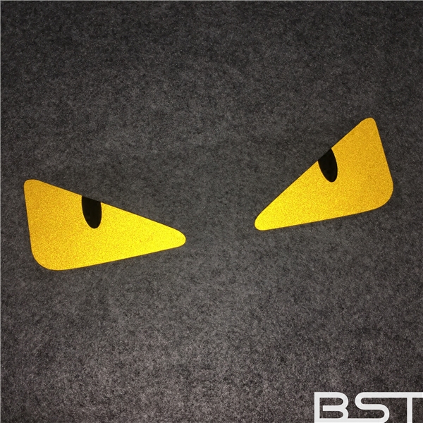 车贴反光汽车装饰潮牌jdm贴纸小恶魔眼睛黄眼汽车装饰贴