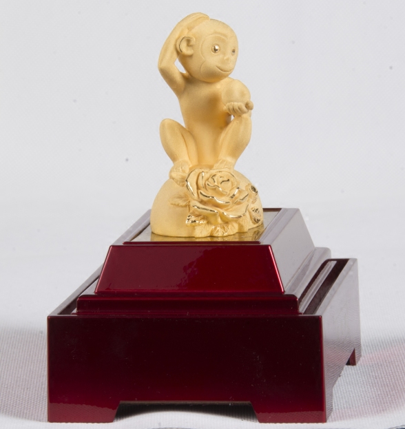 金猴摆件富贵沙金猴子工艺品2016年新款迎新新年摆件
