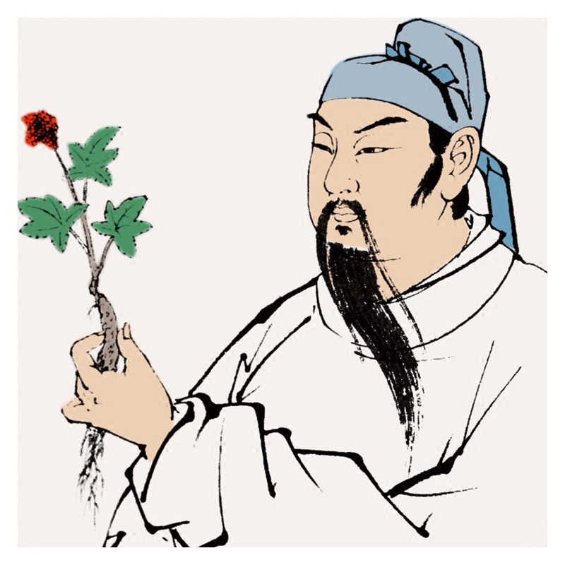 挂画药王孙思邈人物中医诊所药店装饰画孙真人真人国画