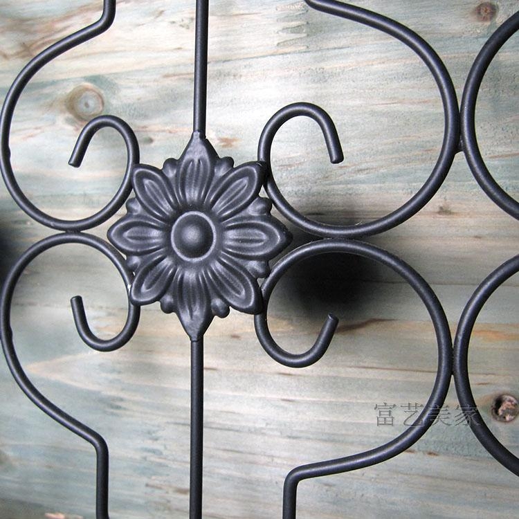 铁艺欧式挂饰铁丝工艺品挂件黑色壁饰过道背景墙壁饰