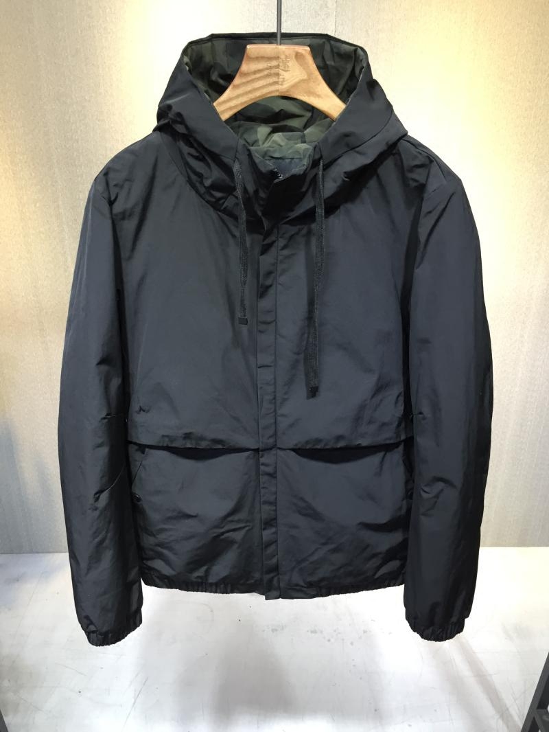 男士连帽夹克2022秋冬新款黑色修身棉衣外套纯色短款简约上衣