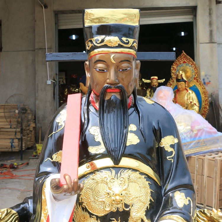 厂家直销大型寺庙佛像神像树脂玻璃钢包青天包公摆件