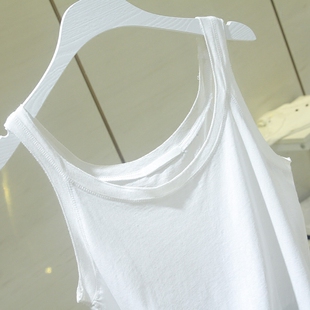 2018新款工字吊带纯白色背心女内搭外穿夏季修身无袖t恤上衣163